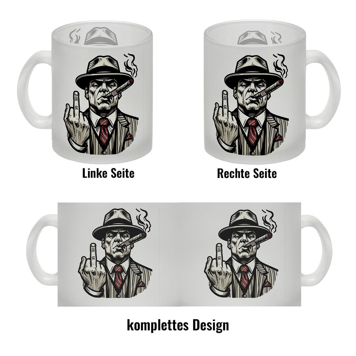 Mittelfinger Mafiaboss Kaffeebecher