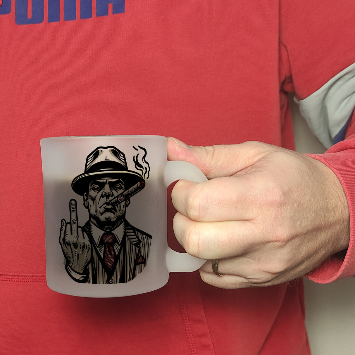 Mittelfinger Mafiaboss Kaffeebecher