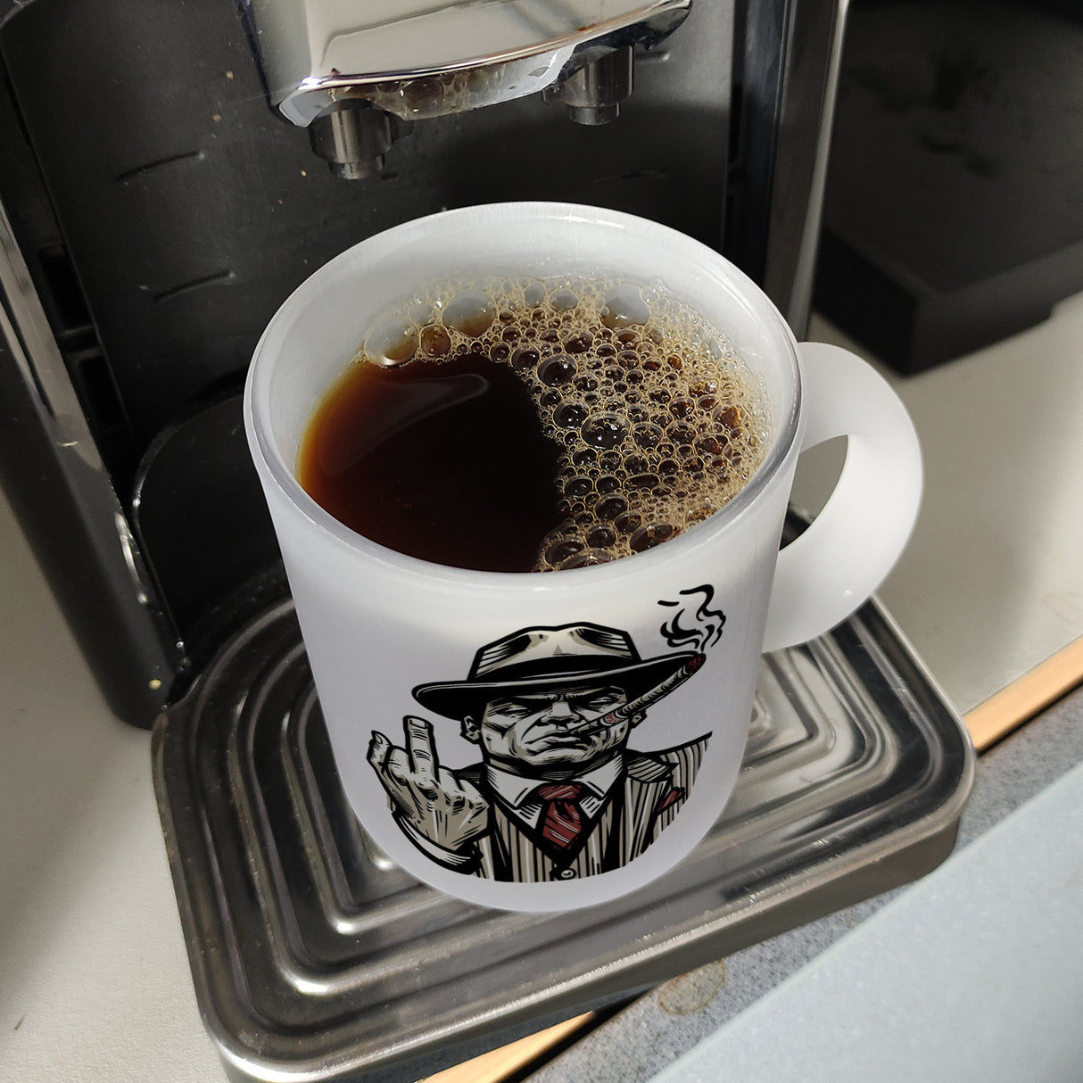 Mittelfinger Mafiaboss Kaffeebecher