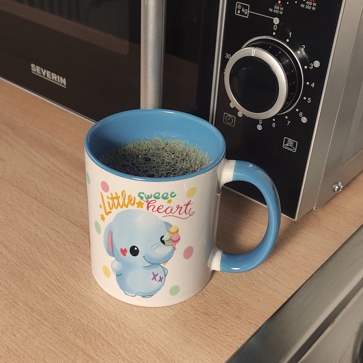 Elefant Kaffeebecher mit Spruch Little sweetheart