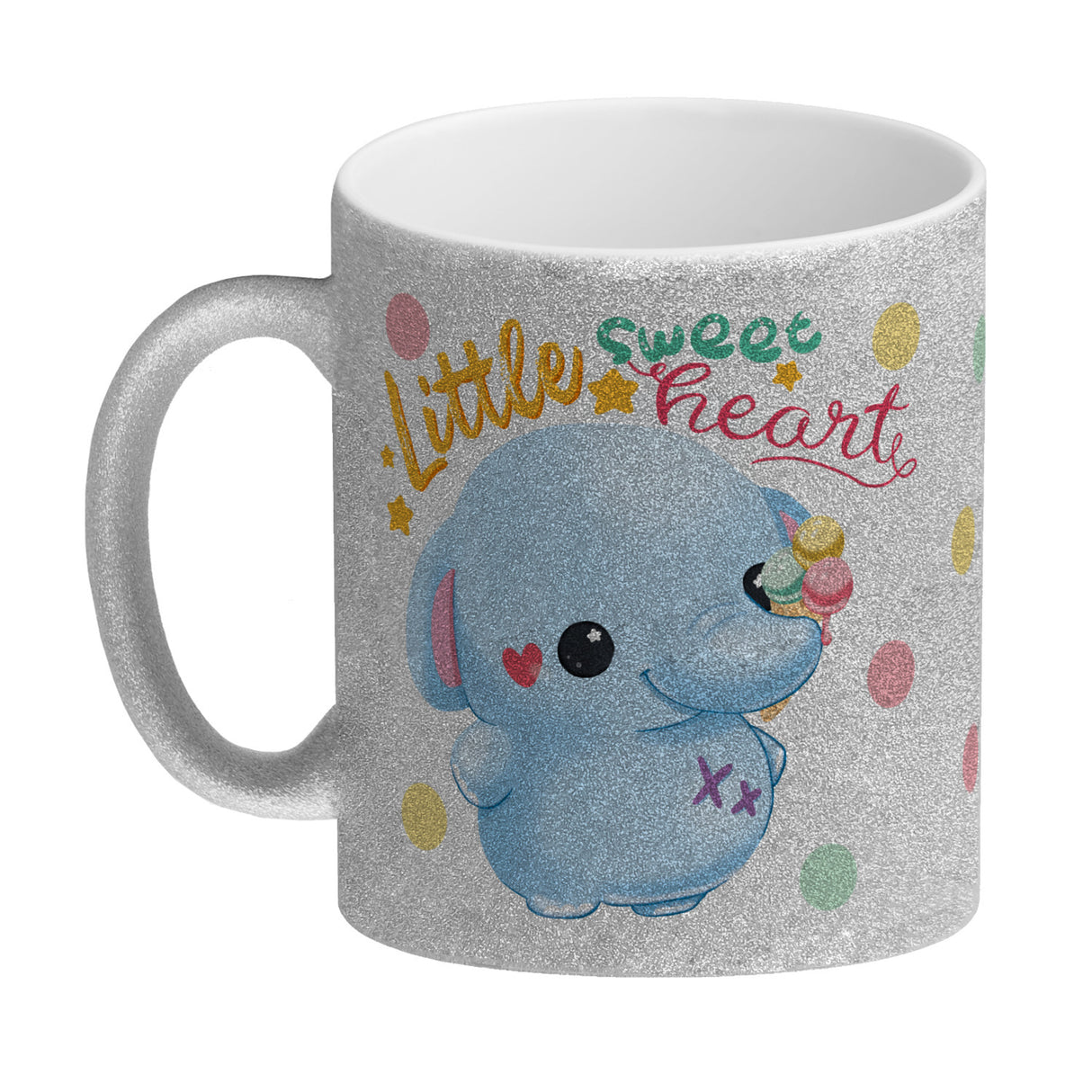 Elefant Kaffeebecher mit Spruch Little sweetheart