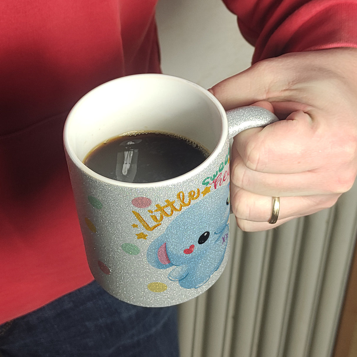 Elefant Kaffeebecher mit Spruch Little sweetheart
