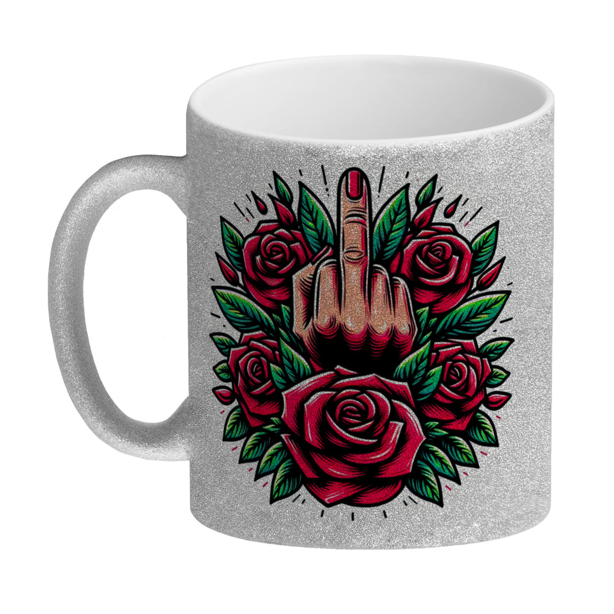 Stinkefinger Rosen - Ich hasse Menschen Kaffeebecher