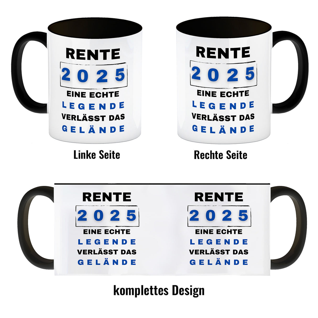 Rente 2025 Kaffeebecher mit Spruch Rente 2025 Legende geht