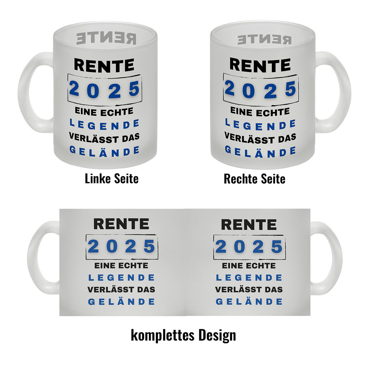 Rente 2025 Kaffeebecher mit Spruch Rente 2025 Legende geht