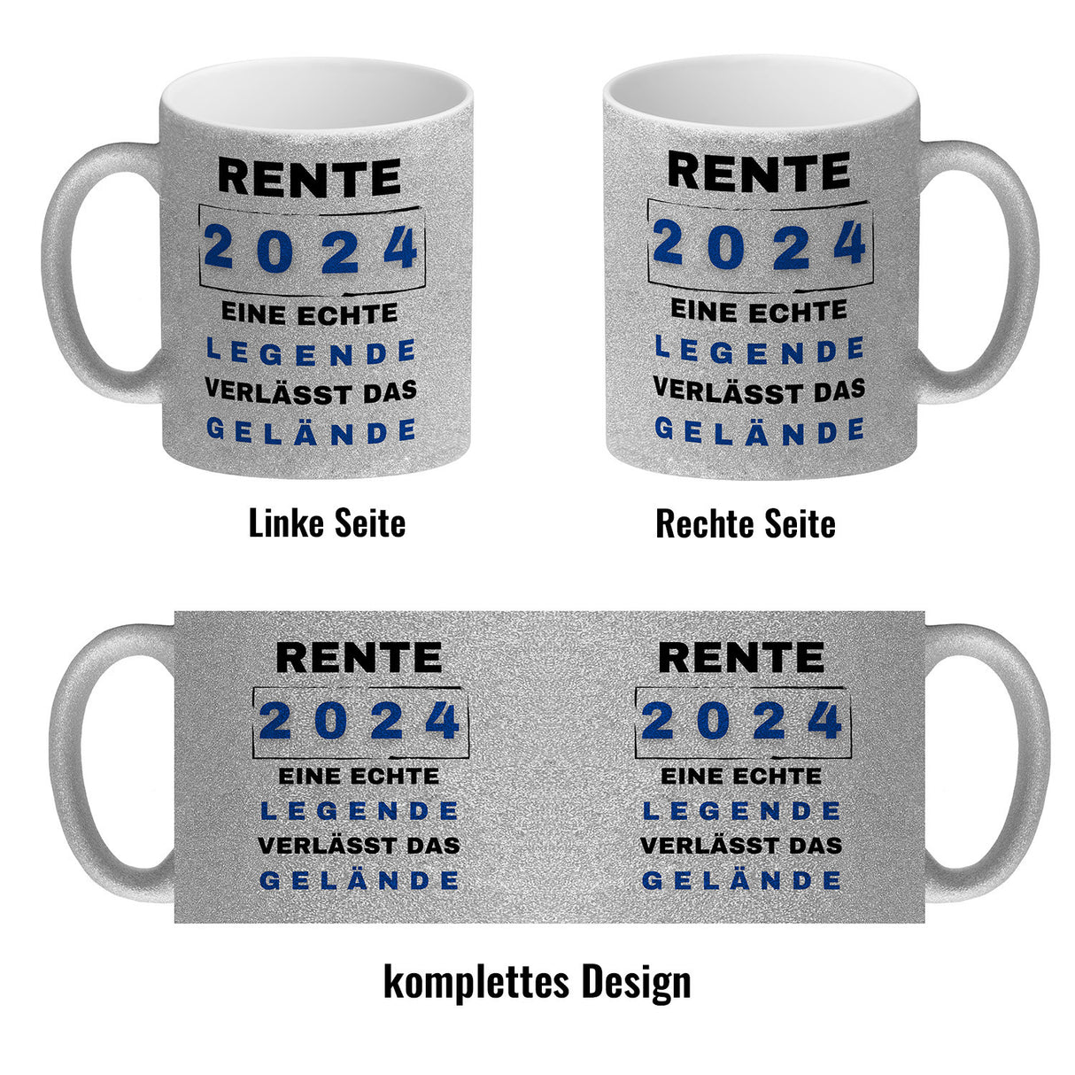 Rente 2024 Kaffeebecher mit Spruch Legende verlässt Gelände