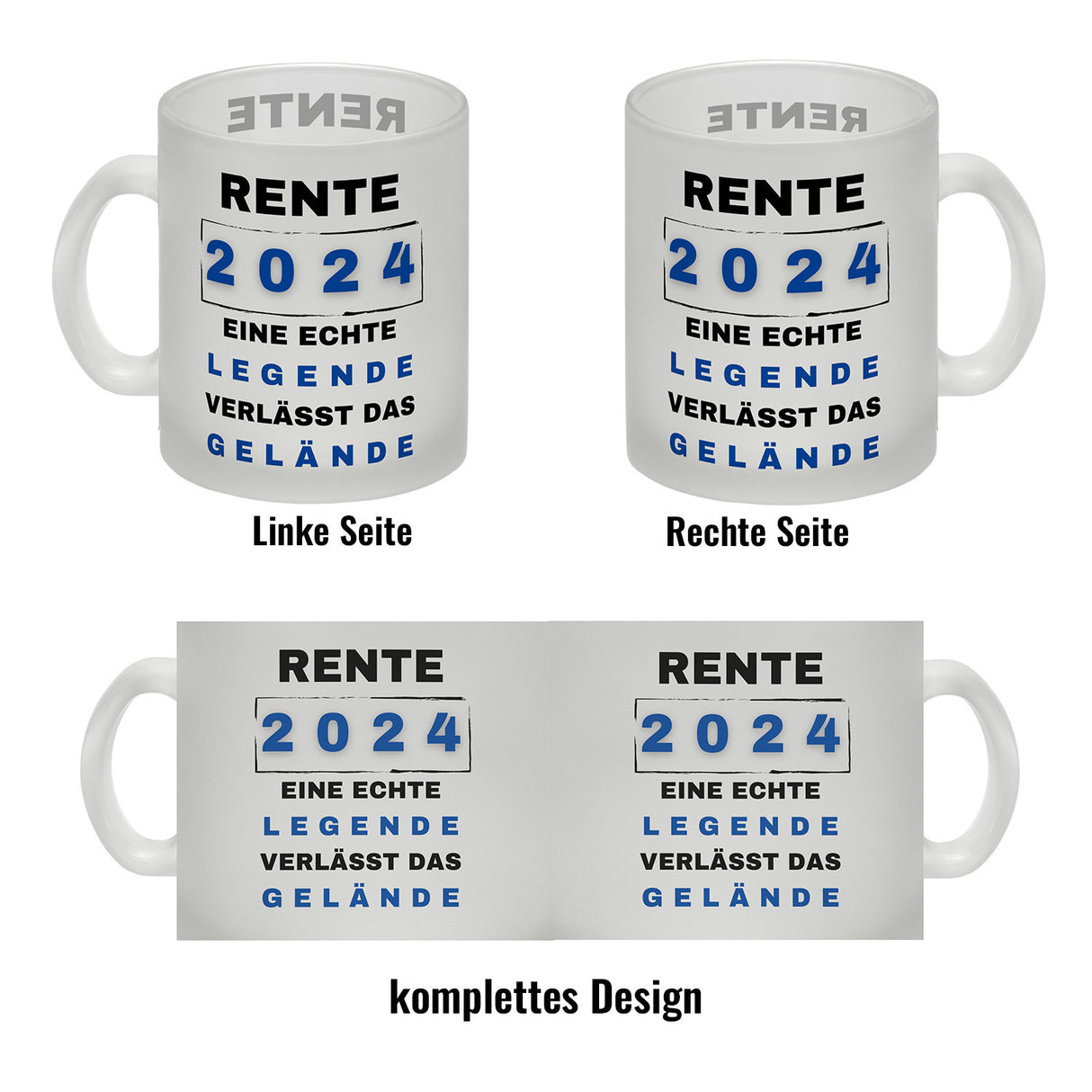 Rente 2024 Kaffeebecher mit Spruch Legende verlässt Gelände
