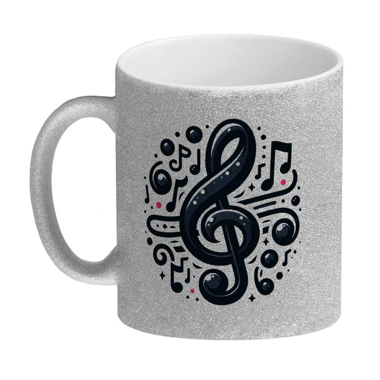 Musiknoten und Notenschlüssel Kaffeebecher