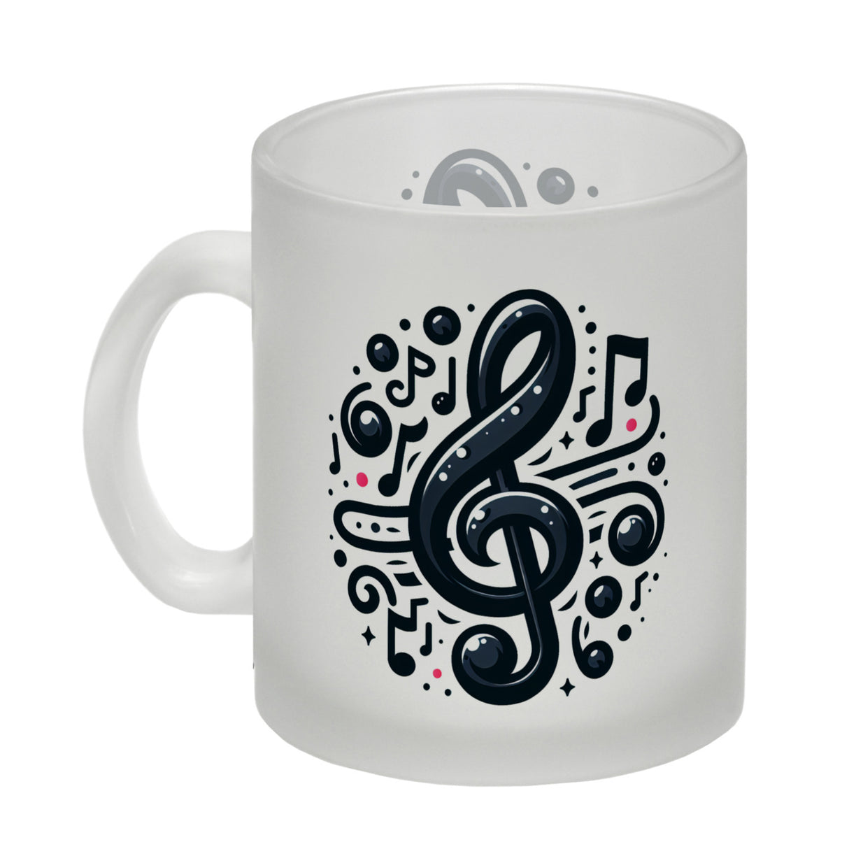 Musiknoten und Notenschlüssel Kaffeebecher