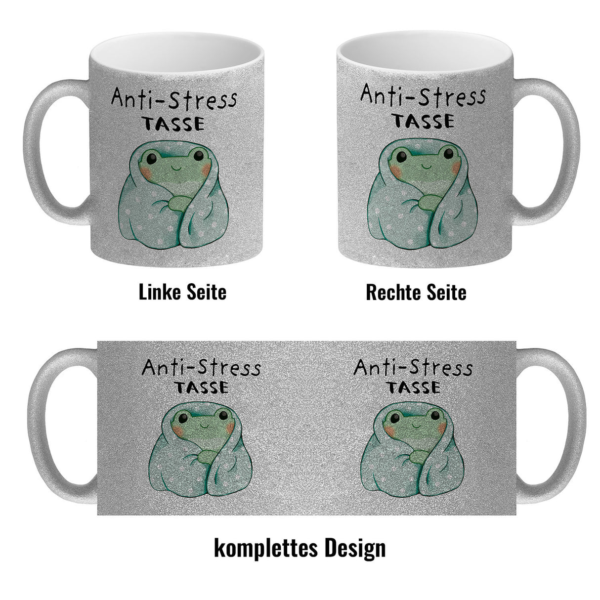 Frosch er Decke mit Spruch Anti-Stress Tasse