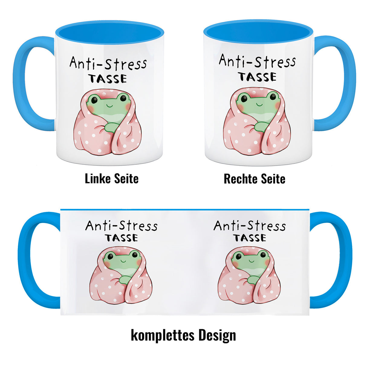 Frosch er Decke mit Spruch Anti-Stress Tasse