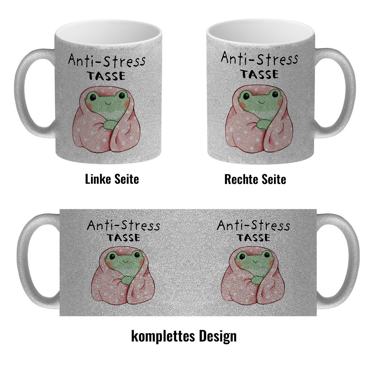 Frosch er Decke mit Spruch Anti-Stress Tasse