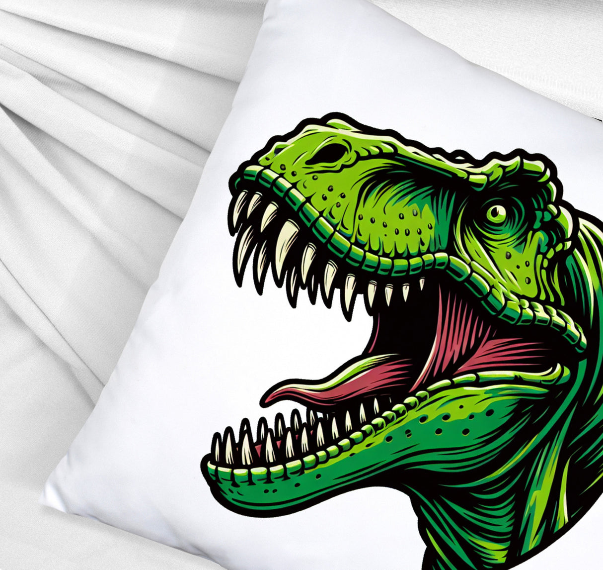 Grüner T-Rex Dinosaurier Kissen