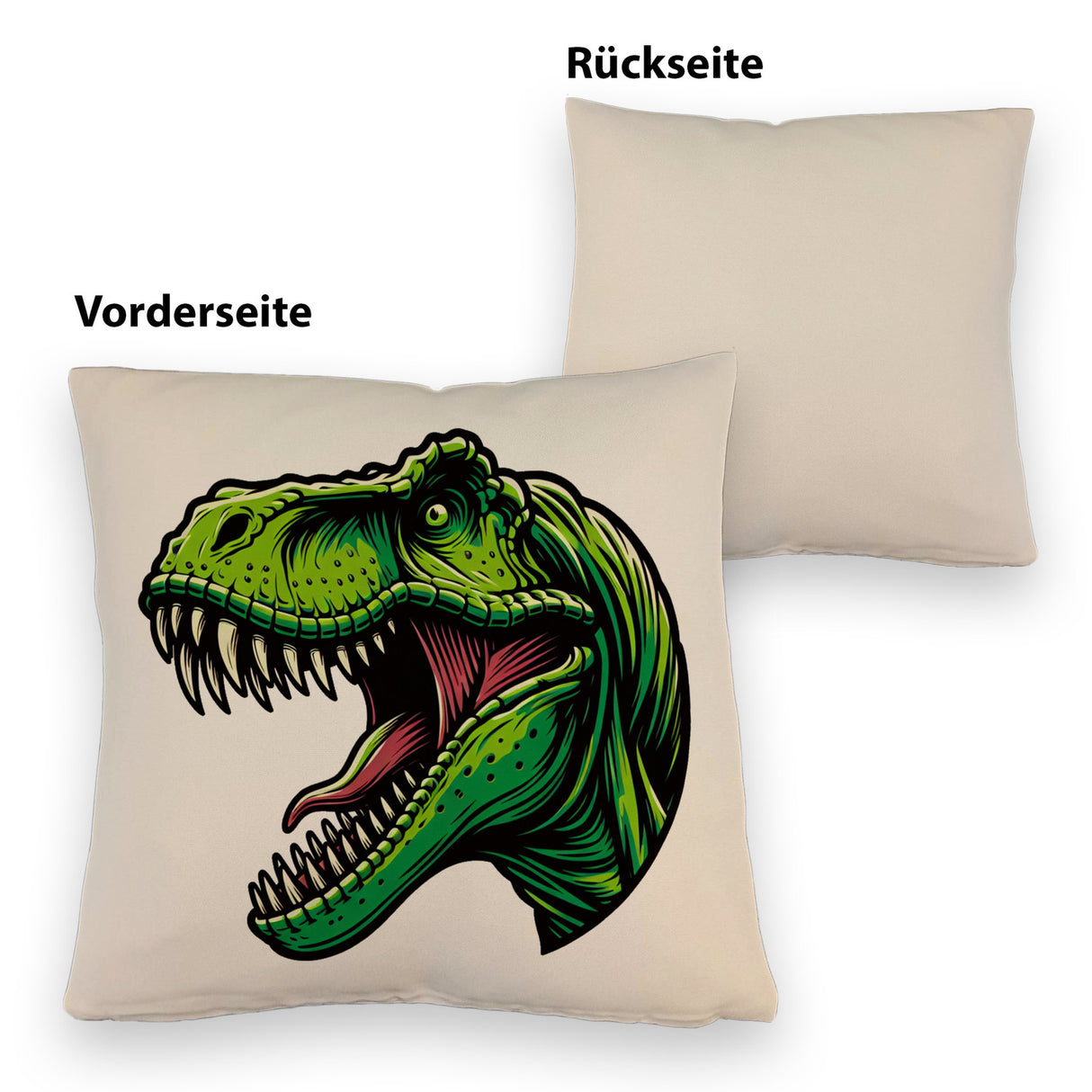 Grüner T-Rex Dinosaurier Kissen