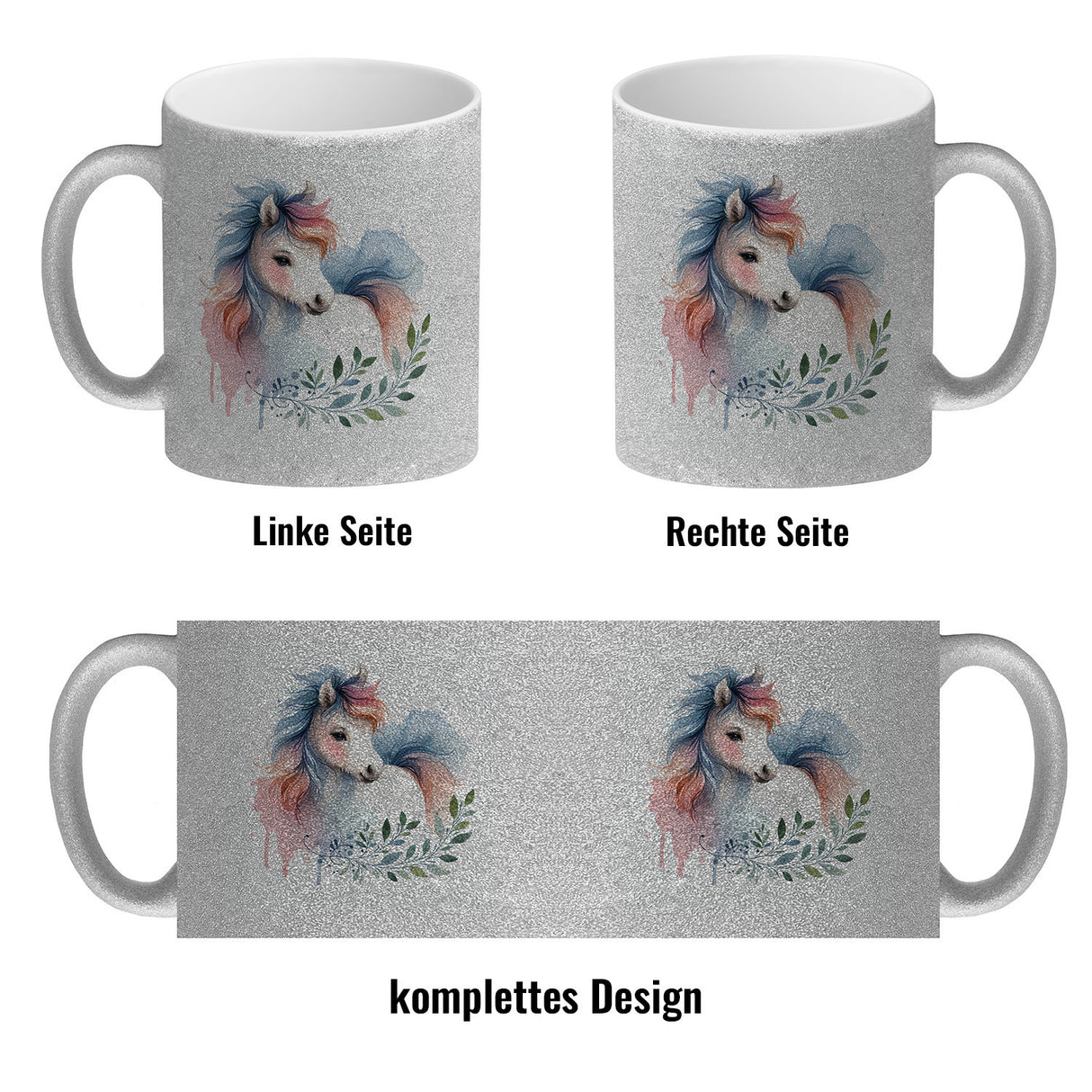 Buntes Pferd Kaffeebecher