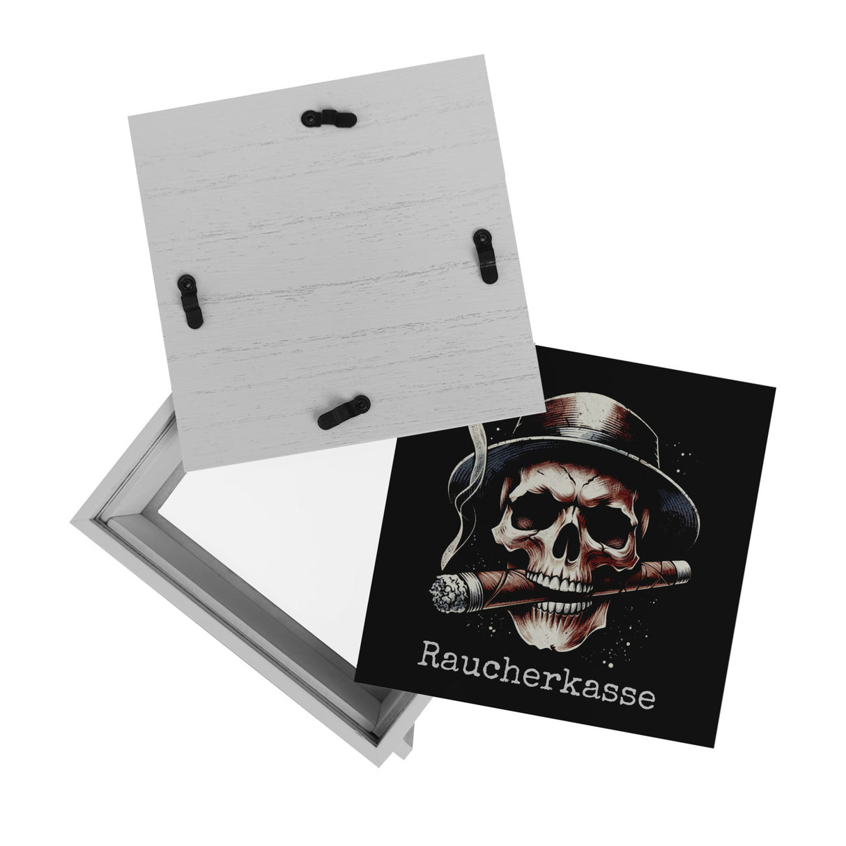 Raucherkasse mit Totenkopf Spardose