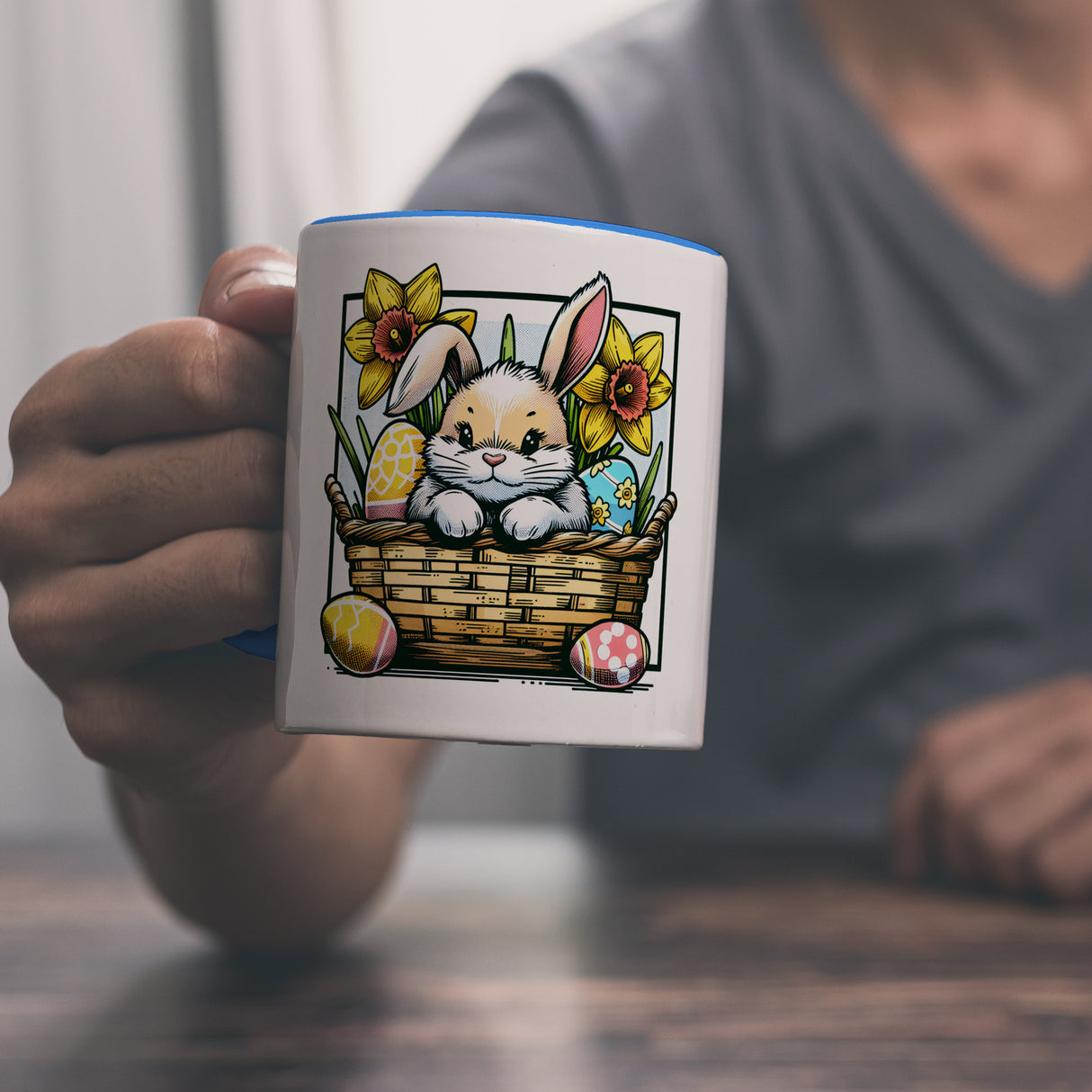 Osterhase im Osternest Kaffeebecher