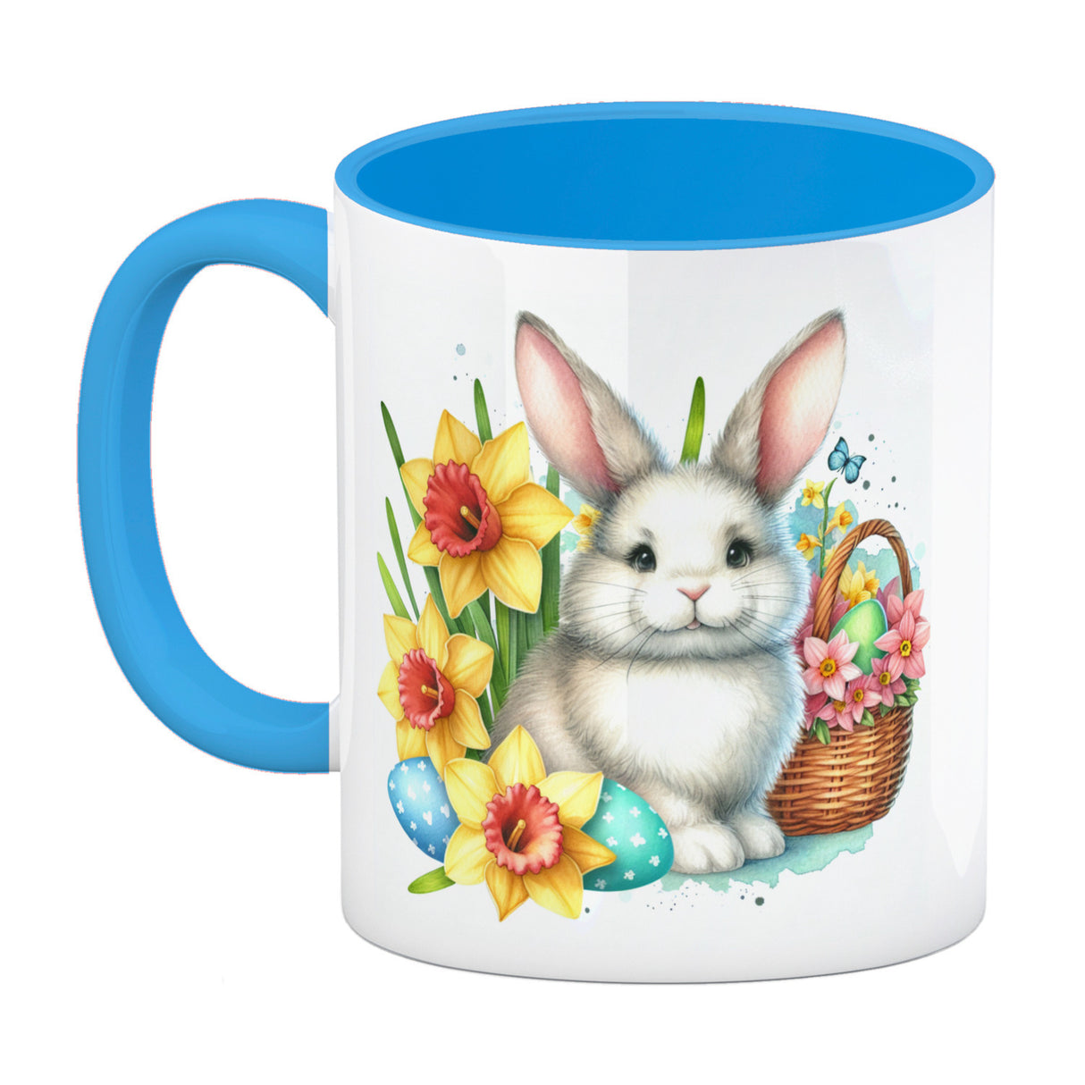 Osterhase mit Osterglocken Kaffeebecher
