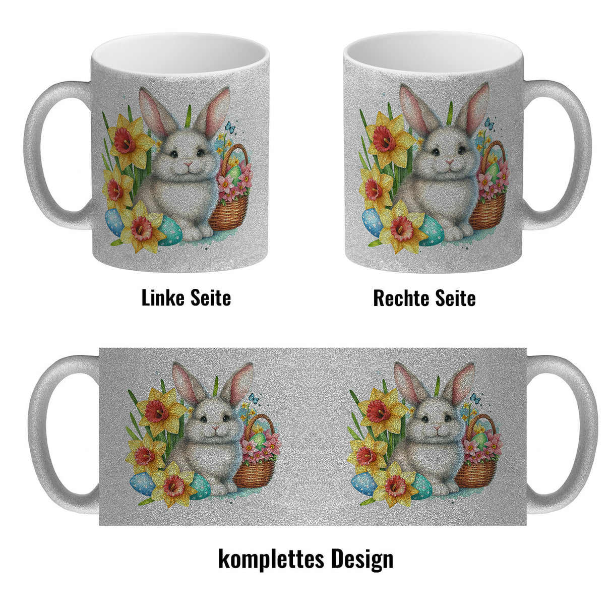 Osterhase mit Osterglocken Kaffeebecher