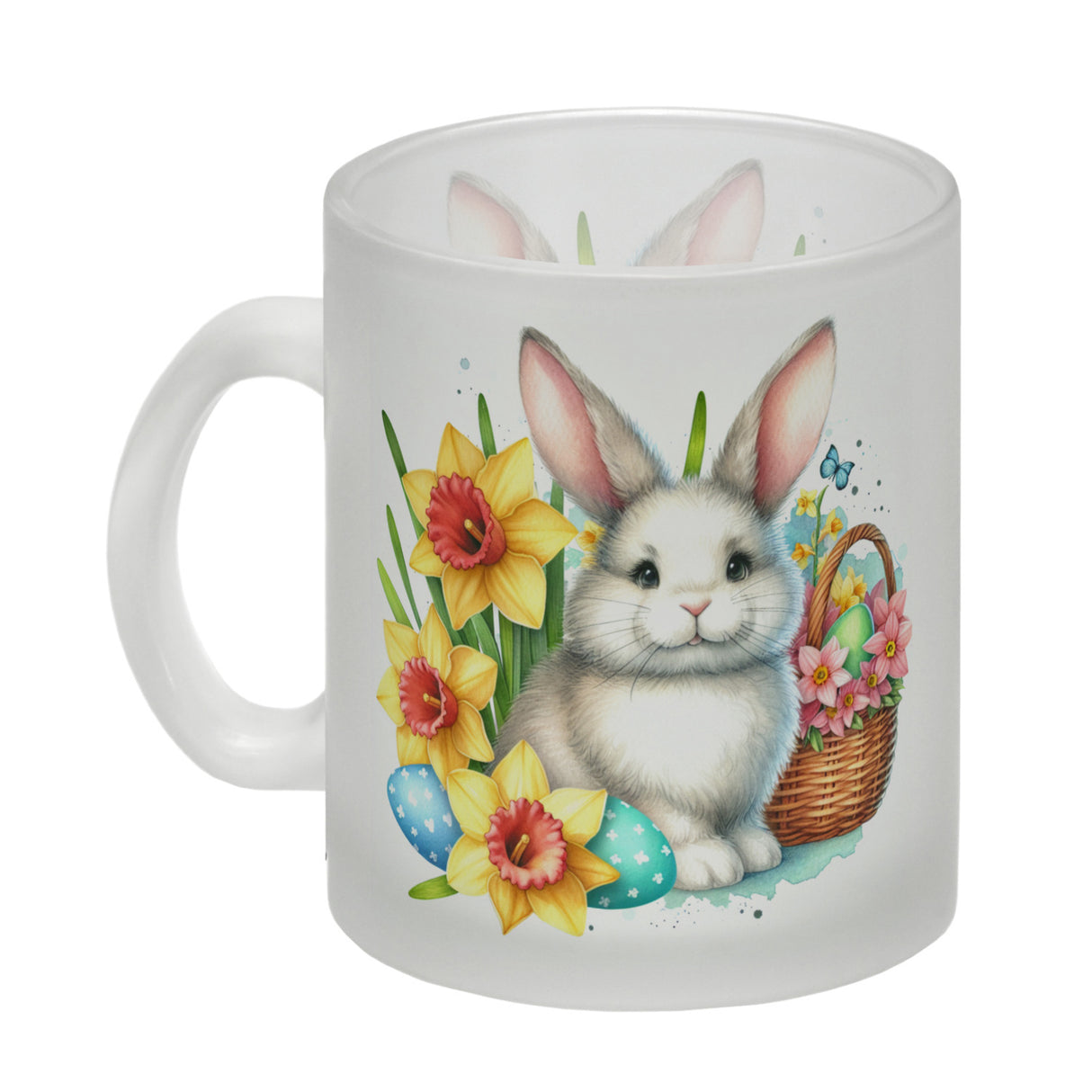Osterhase mit Osterglocken Kaffeebecher