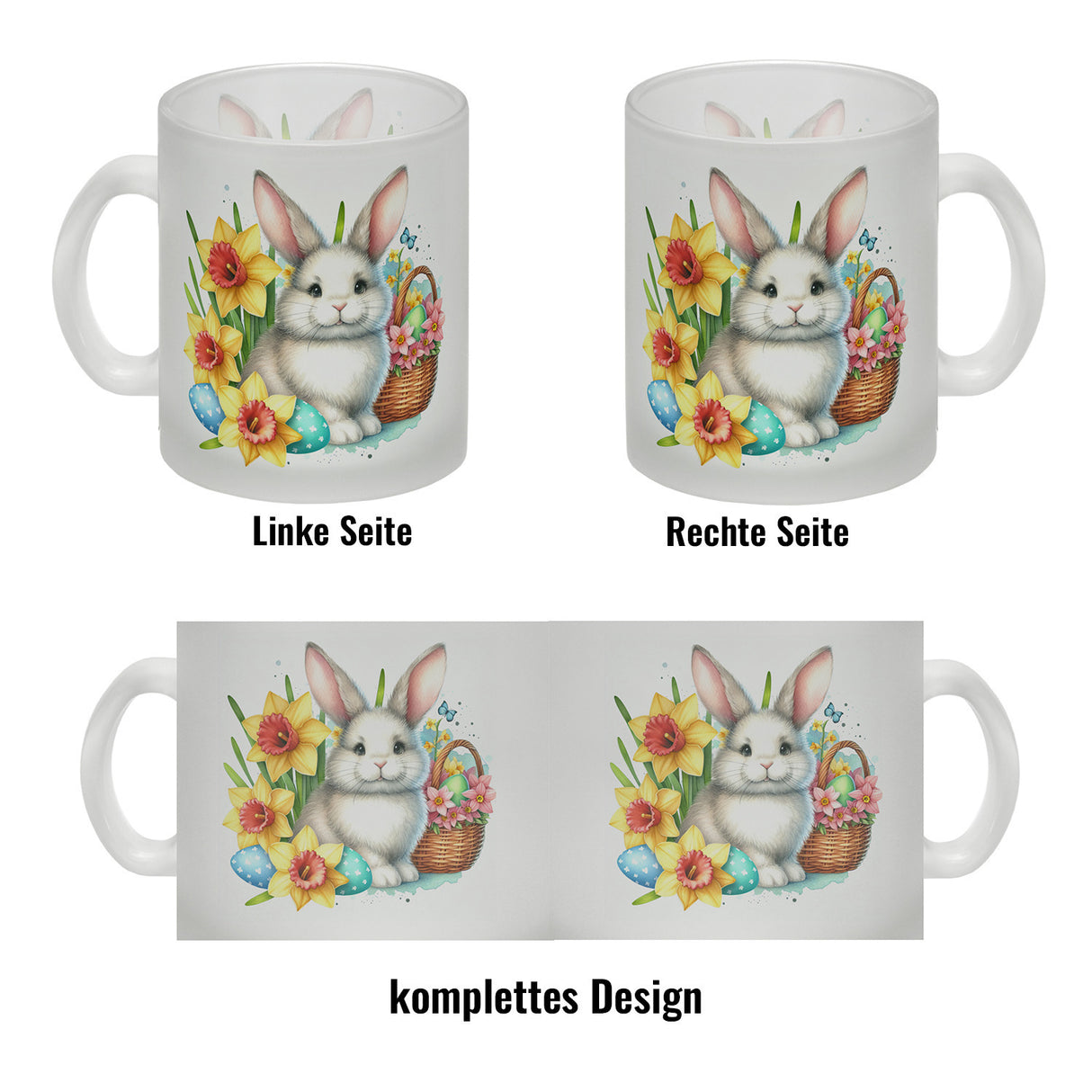 Osterhase mit Osterglocken Kaffeebecher
