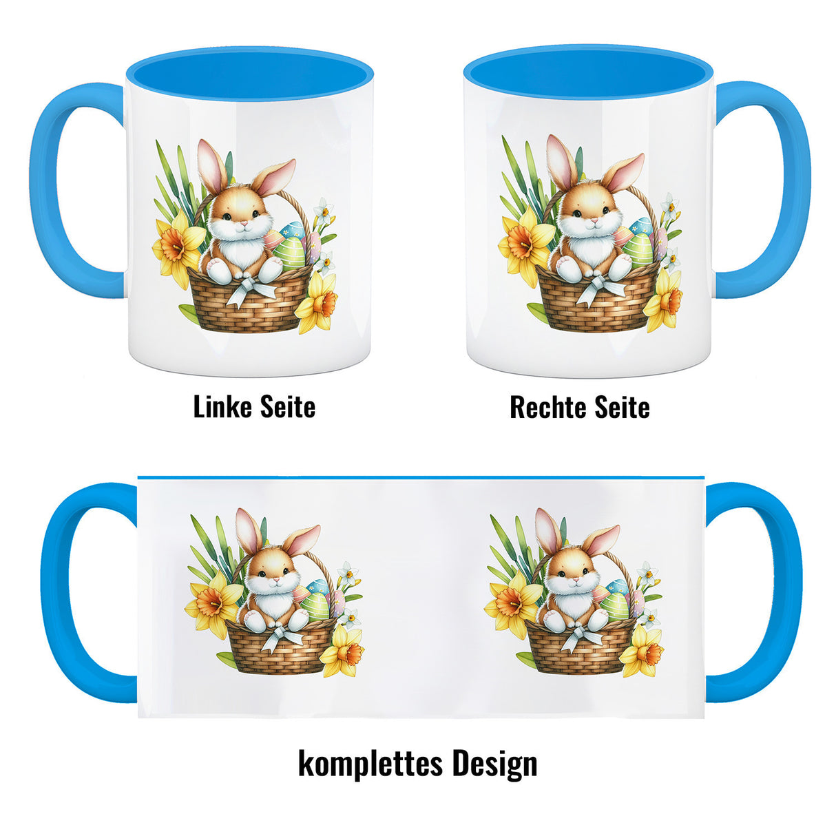 Niedlicher Osterhase im Osternest Kaffeebecher