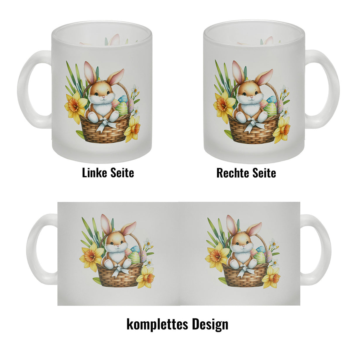 Niedlicher Osterhase im Osternest Kaffeebecher