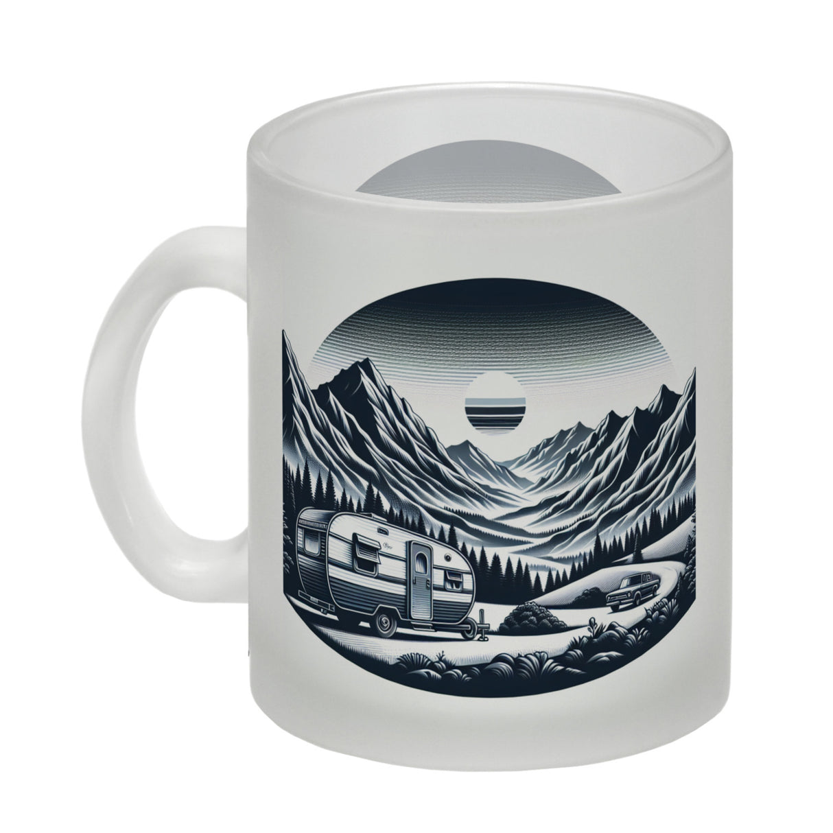 Camping in den Bergen Kaffeebecher