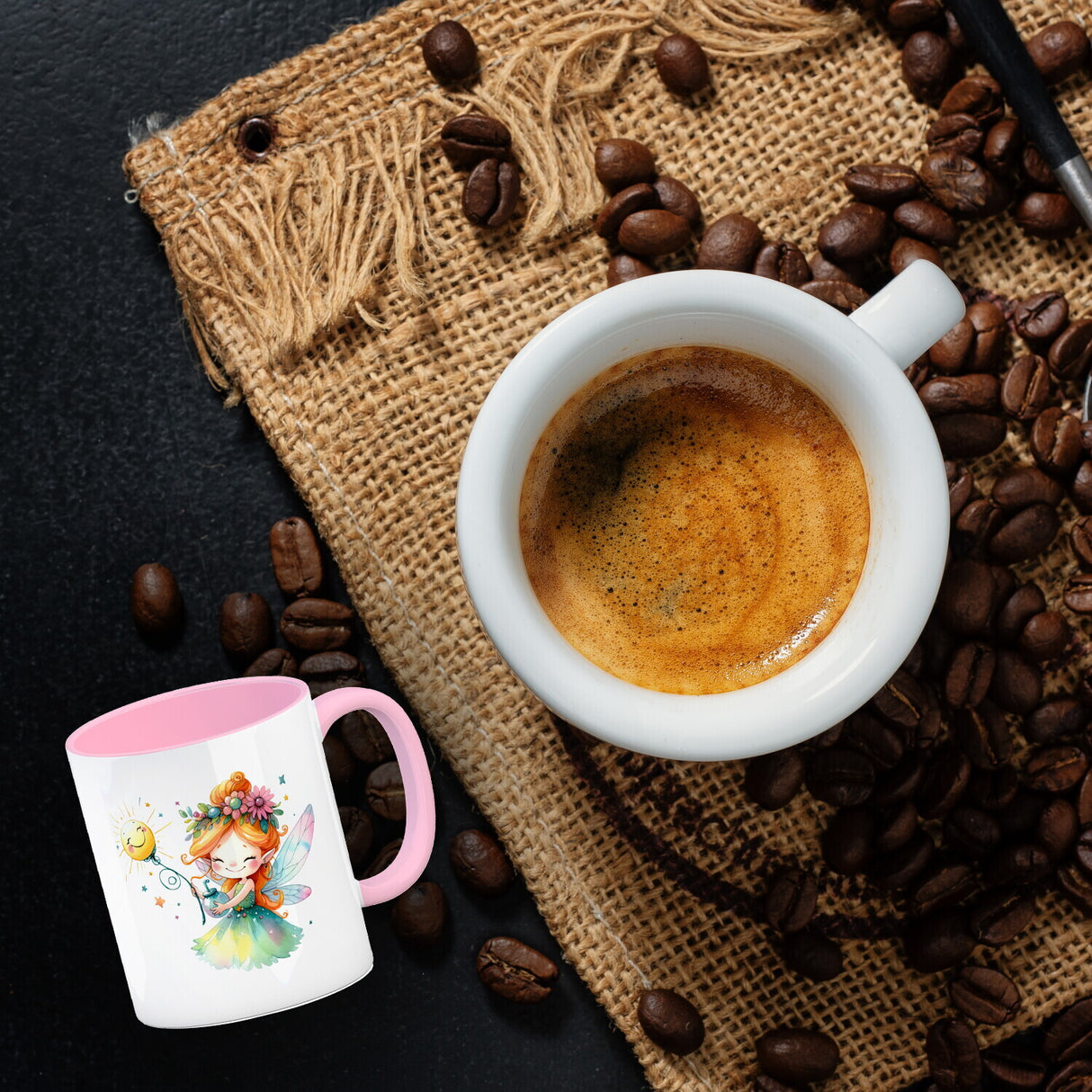 Magische bunte Fee Kaffeebecher