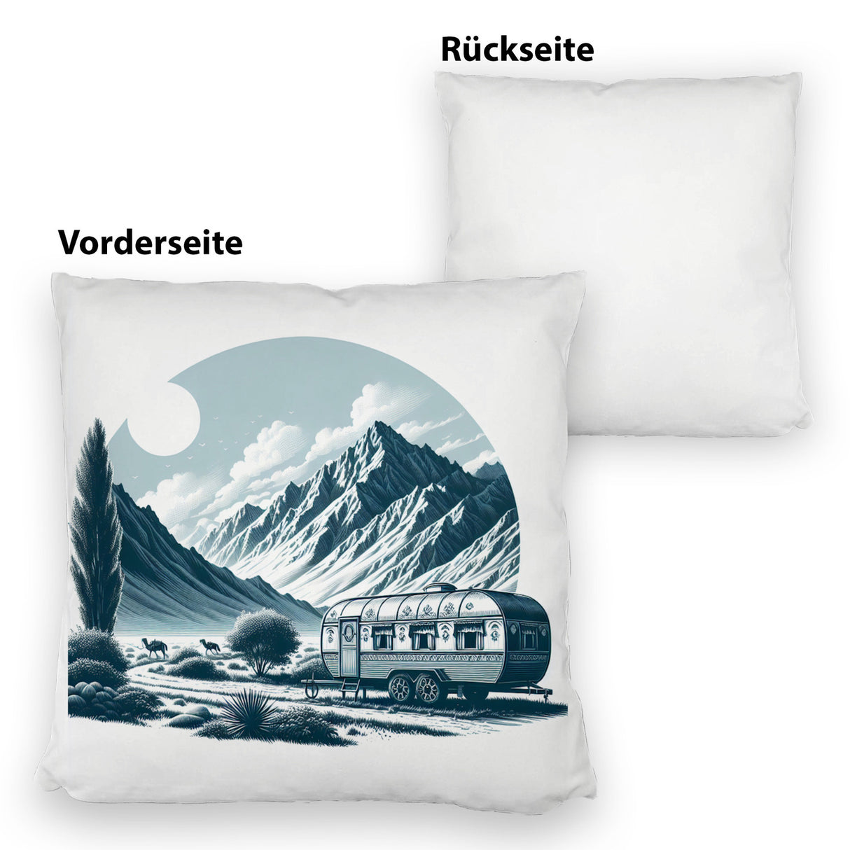 Camping in den Bergen Kissen