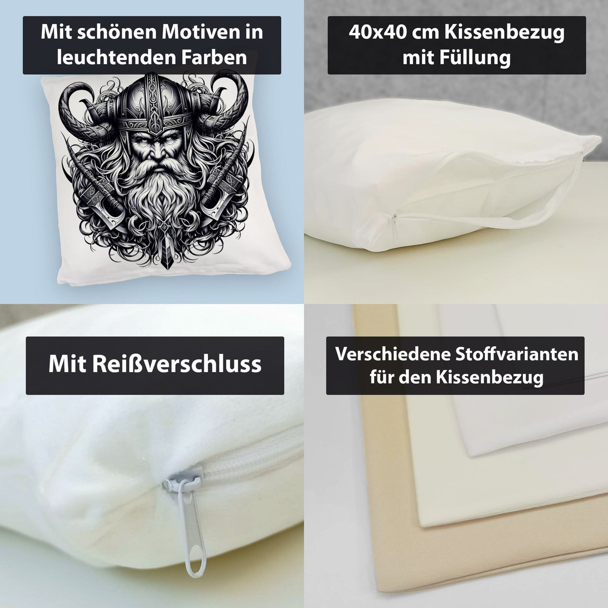 Wikingergott Odin Kissen