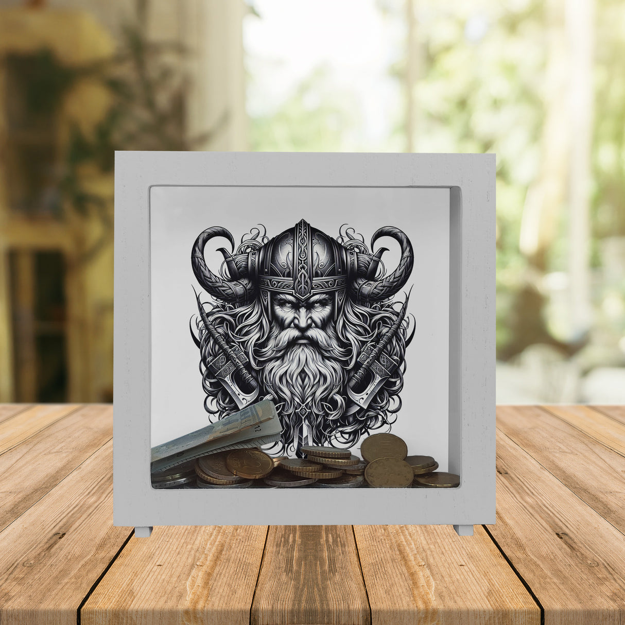 Wikingergott Odin Spardose
