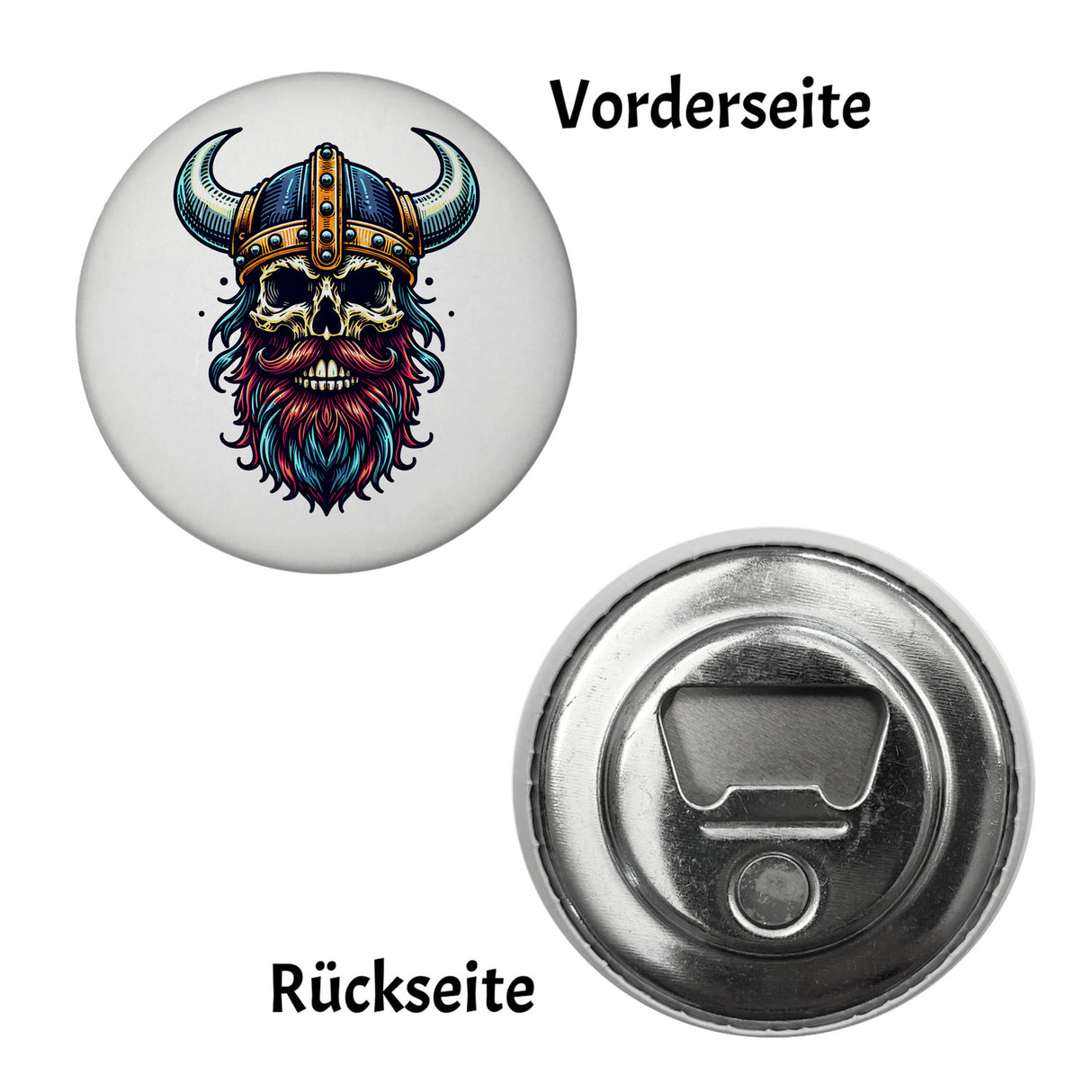 Totenkopf Wikinger Magnet rund rund