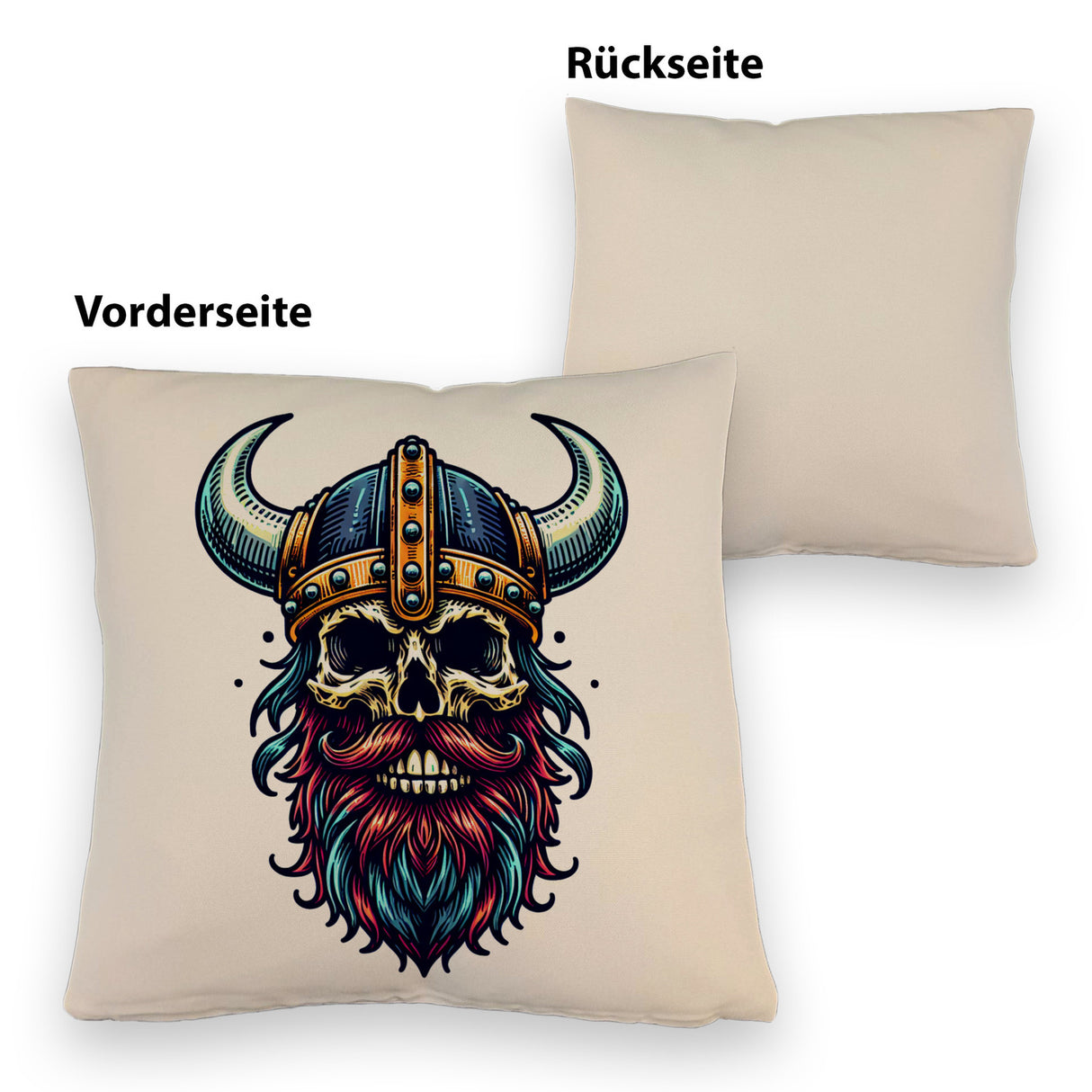 Totenkopf Wikinger Kissen