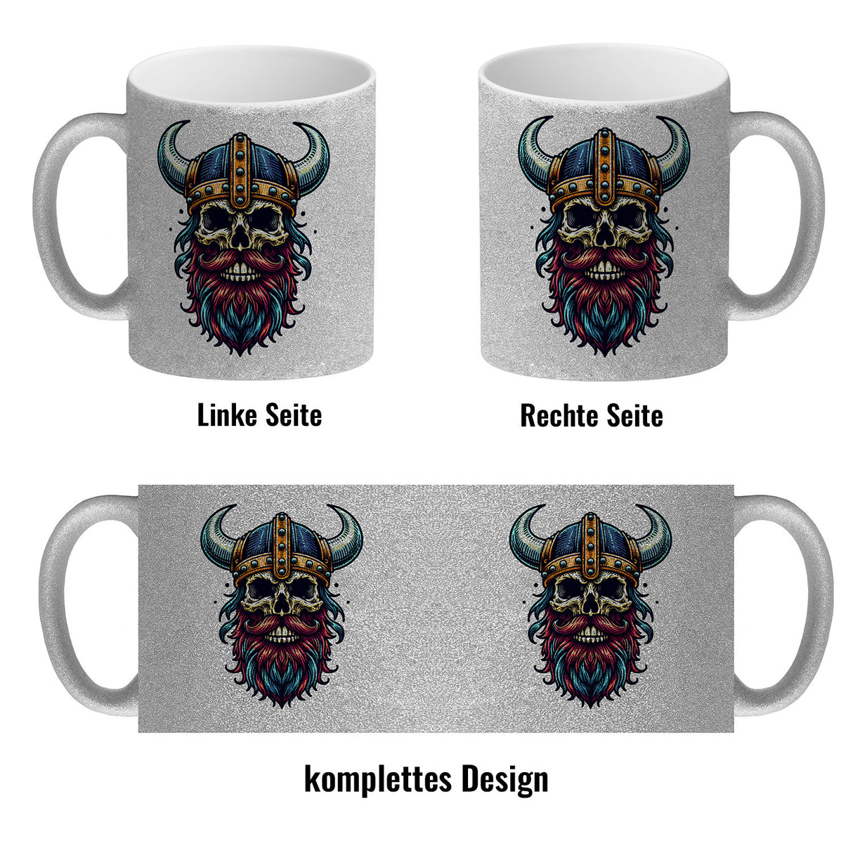 Totenkopf Wikinger Kaffeebecher