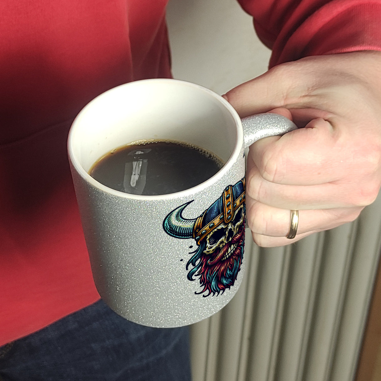 Totenkopf Wikinger Kaffeebecher
