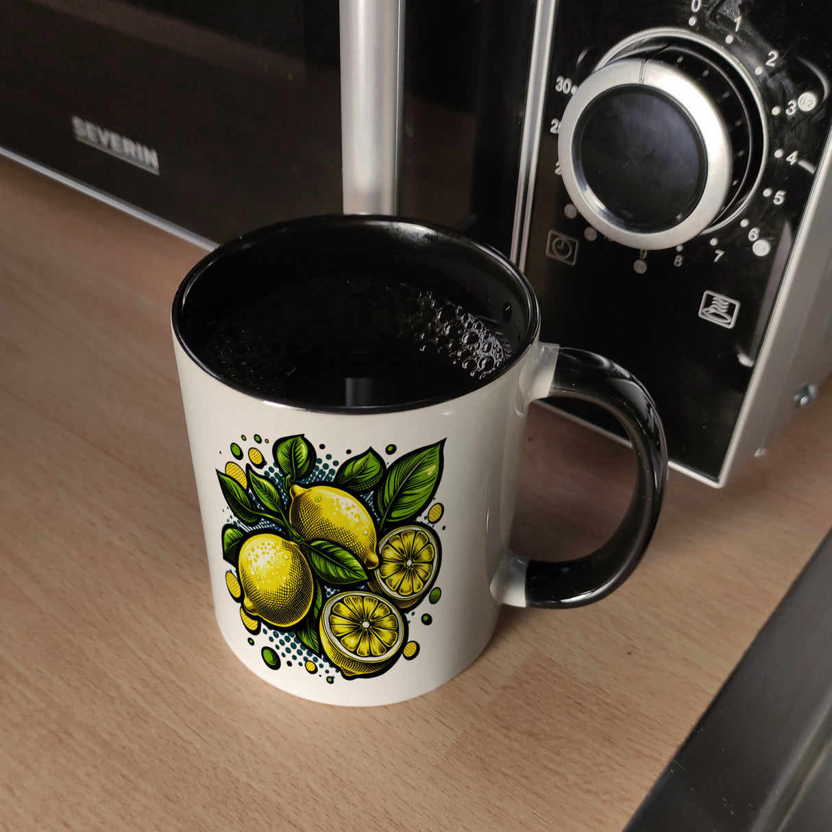 Zitronen Comic Kaffeebecher