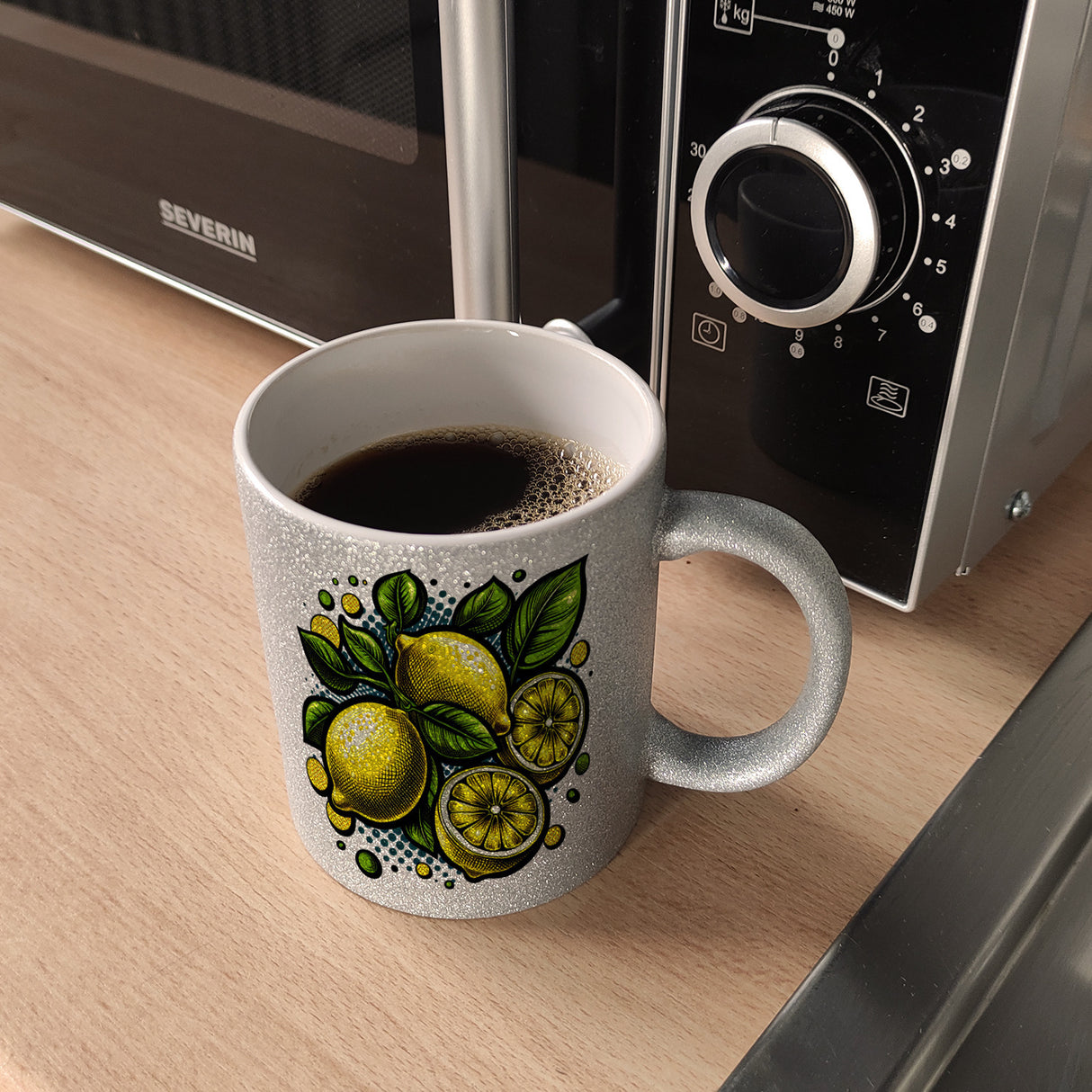 Zitronen Comic Kaffeebecher