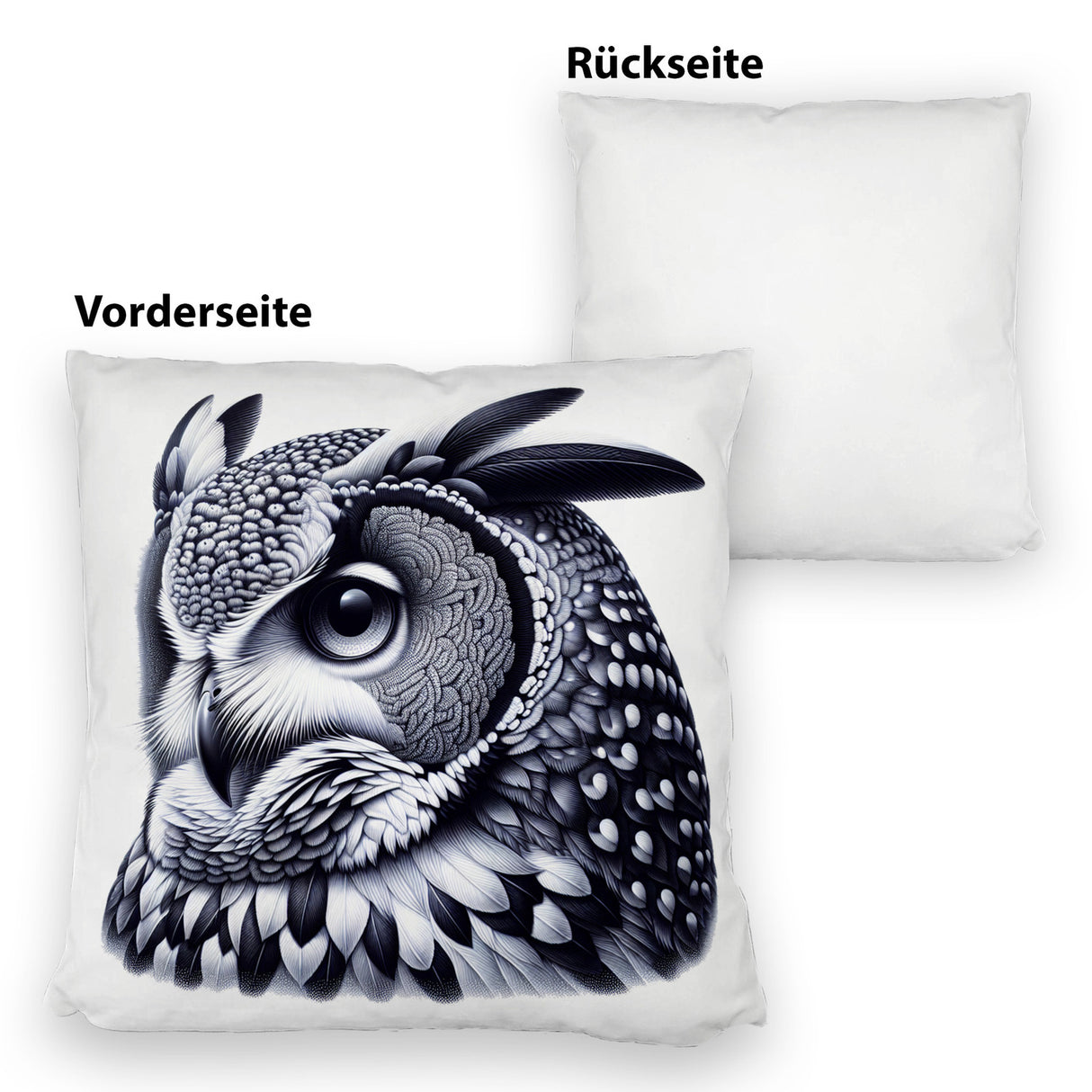 Schwarze Eule Kissen