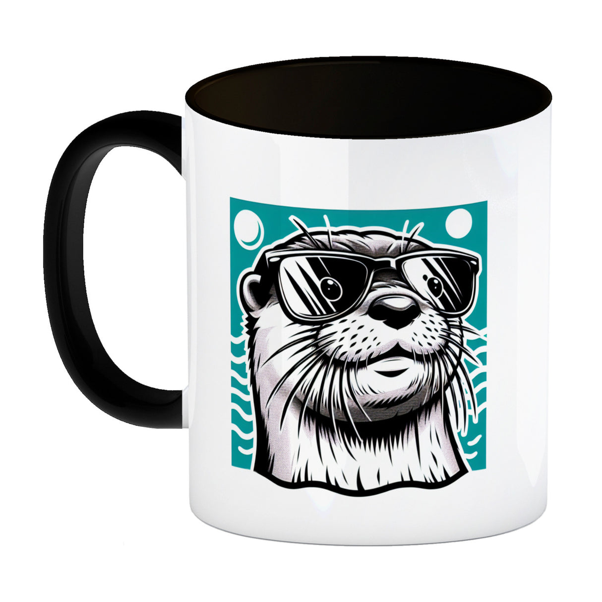 Lustiger Otter mit Sonnenbrille Kaffeebecher