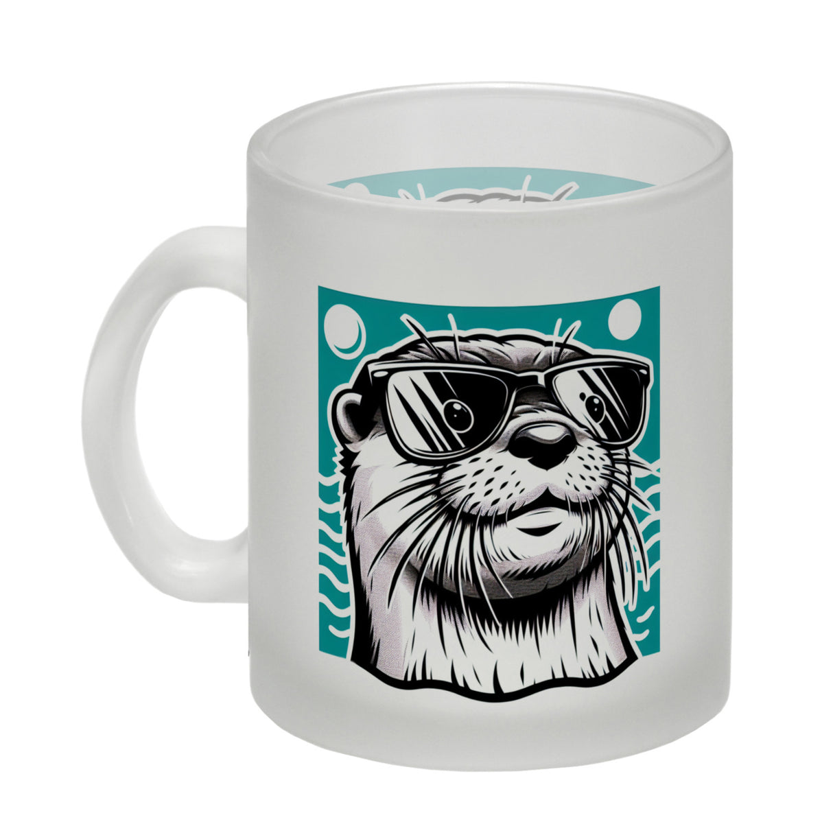 Lustiger Otter mit Sonnenbrille Kaffeebecher