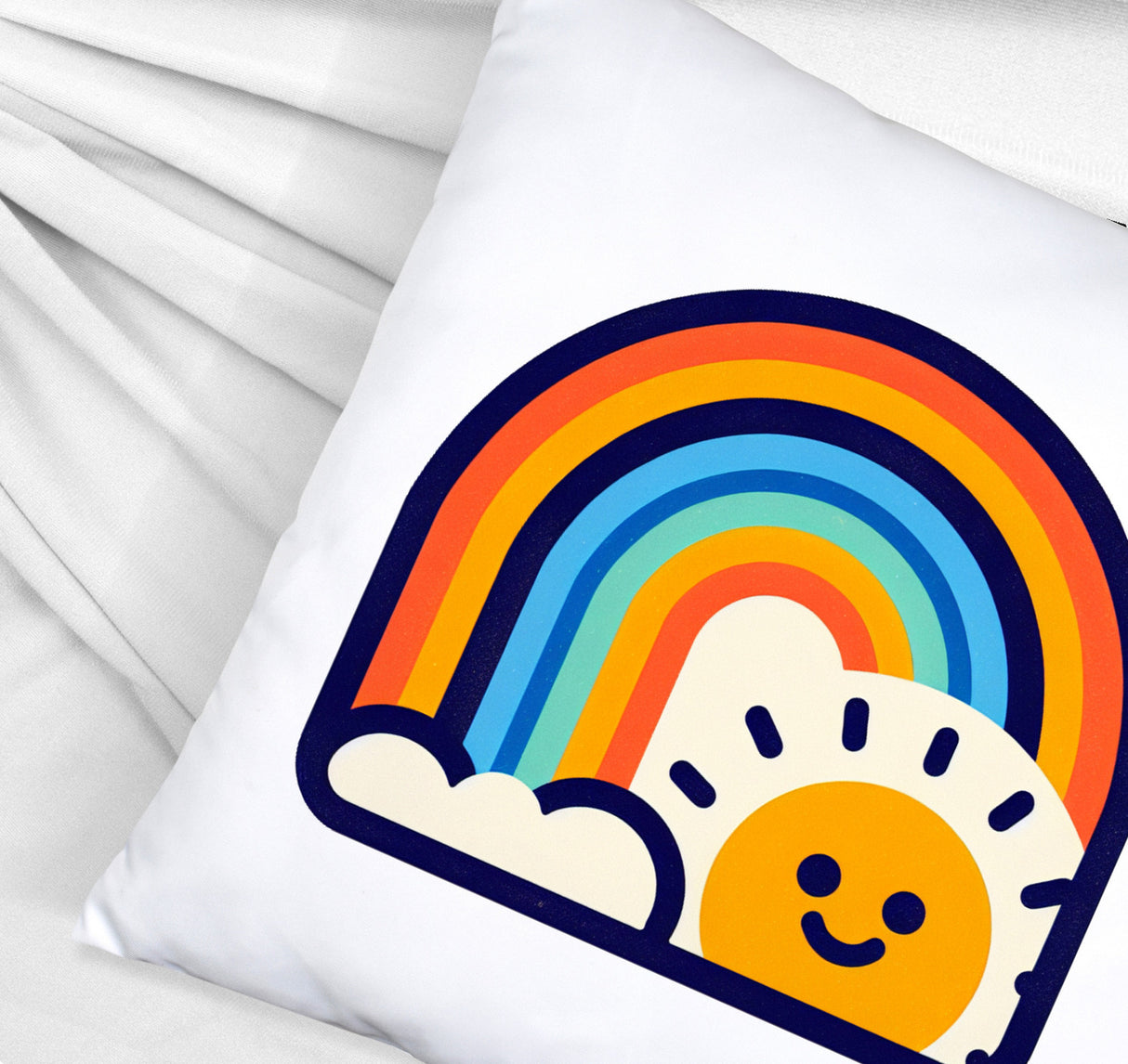 Regenbogen mit Sonne Kissen