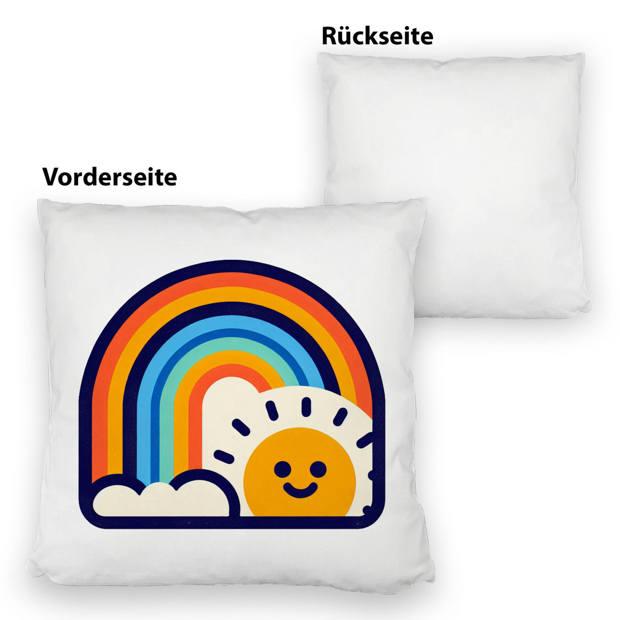 Regenbogen mit Sonne Kissen