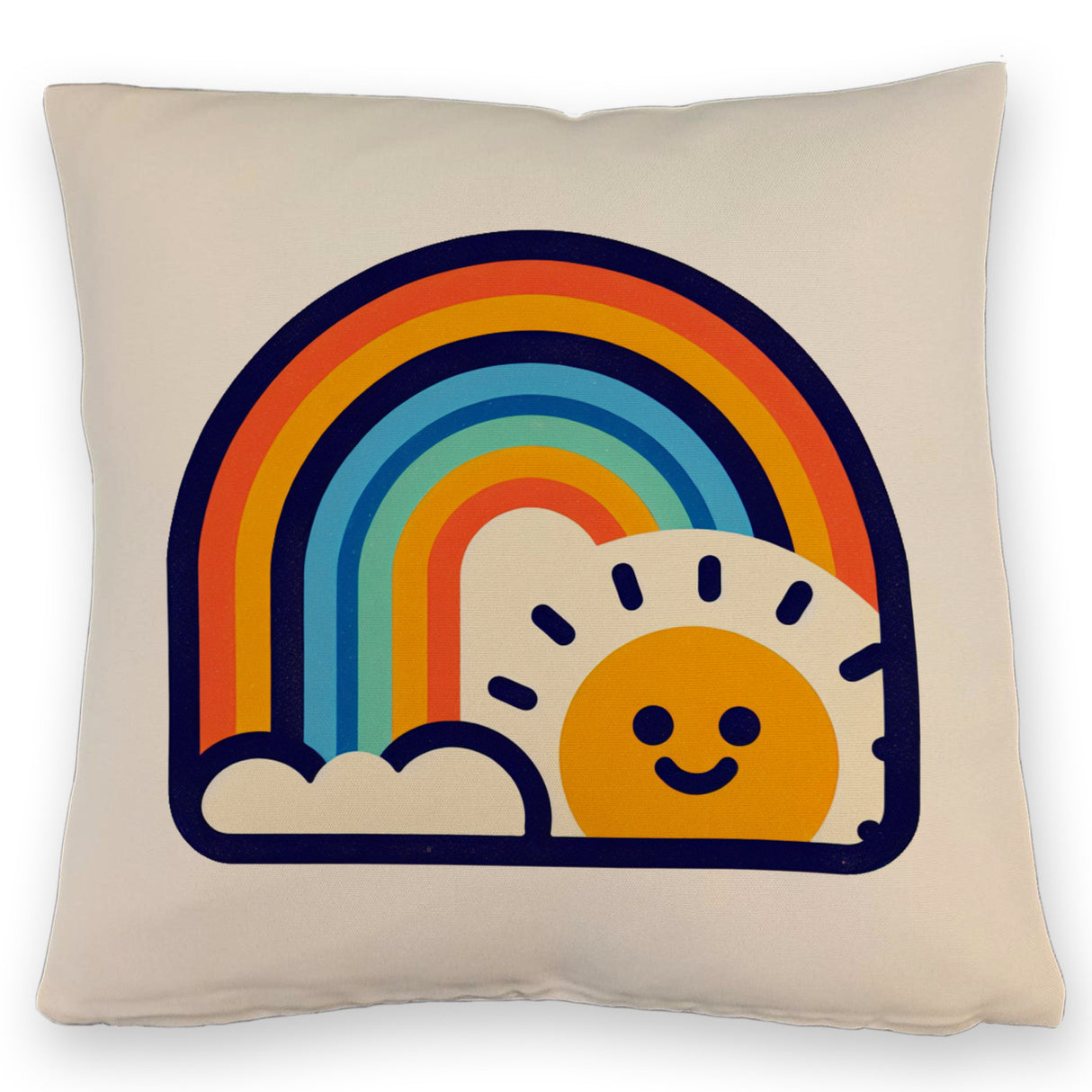 Regenbogen mit Sonne Kissen