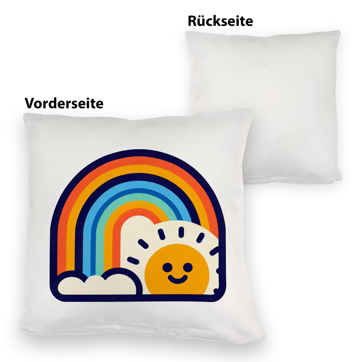 Regenbogen mit Sonne Kissen