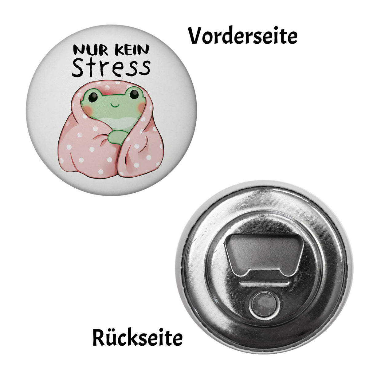 Frosch er Decke Magnet rund rund mit Spruch Nur kein Stress