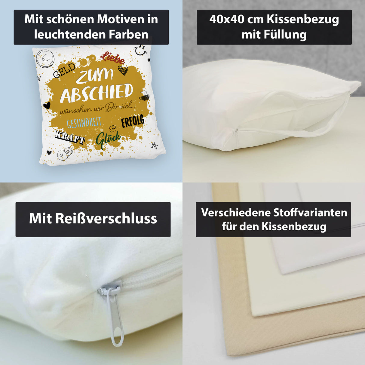Zum Abschied Wünsche Kissen