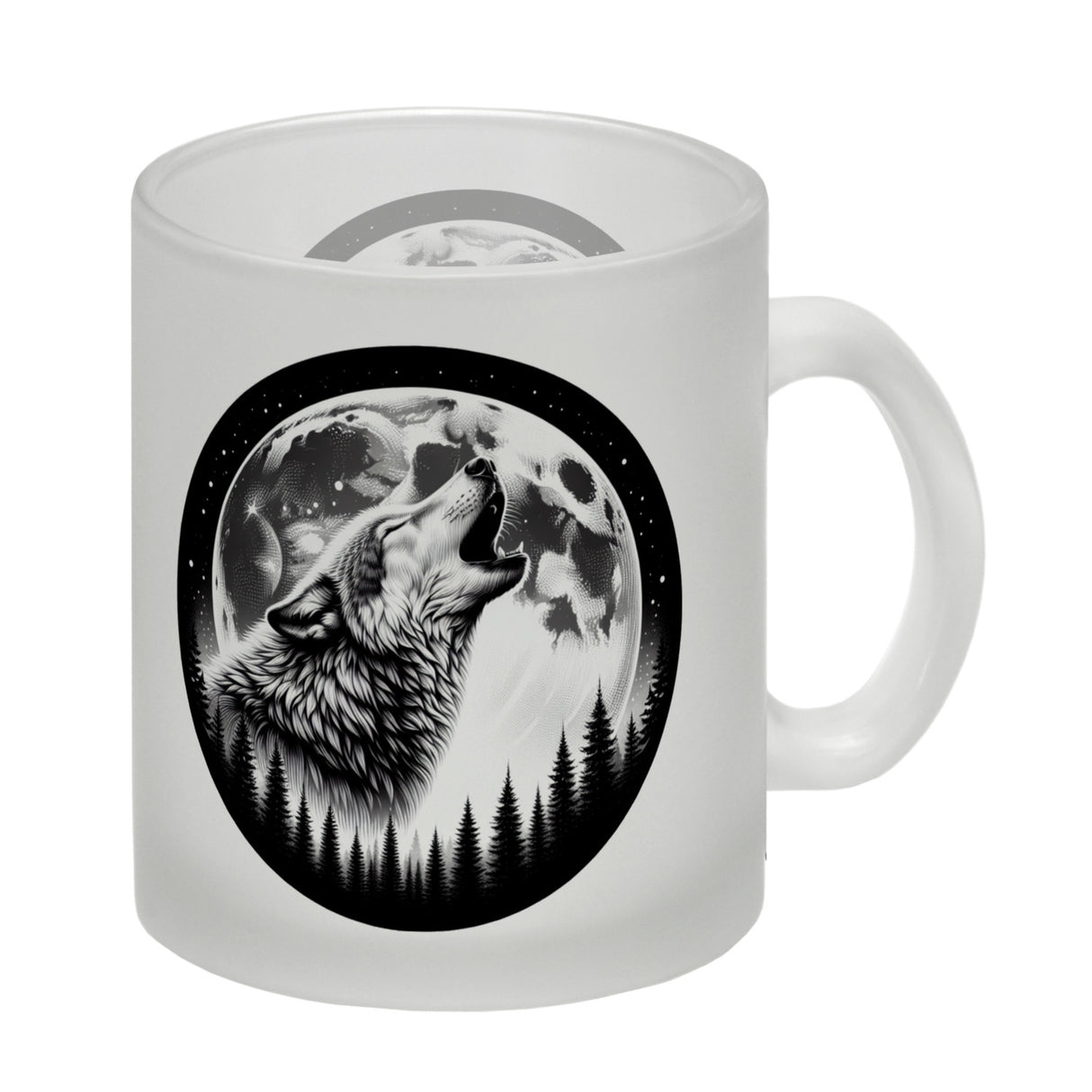 Heulender Wolf im Mondschein Kaffeebecher