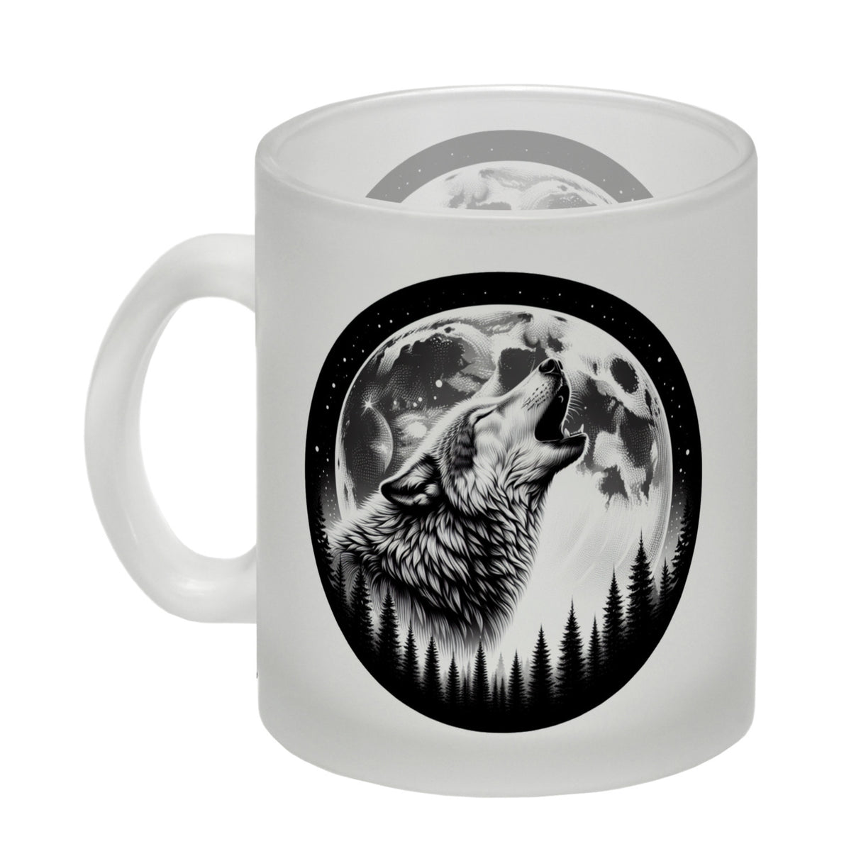 Heulender Wolf im Mondschein Kaffeebecher