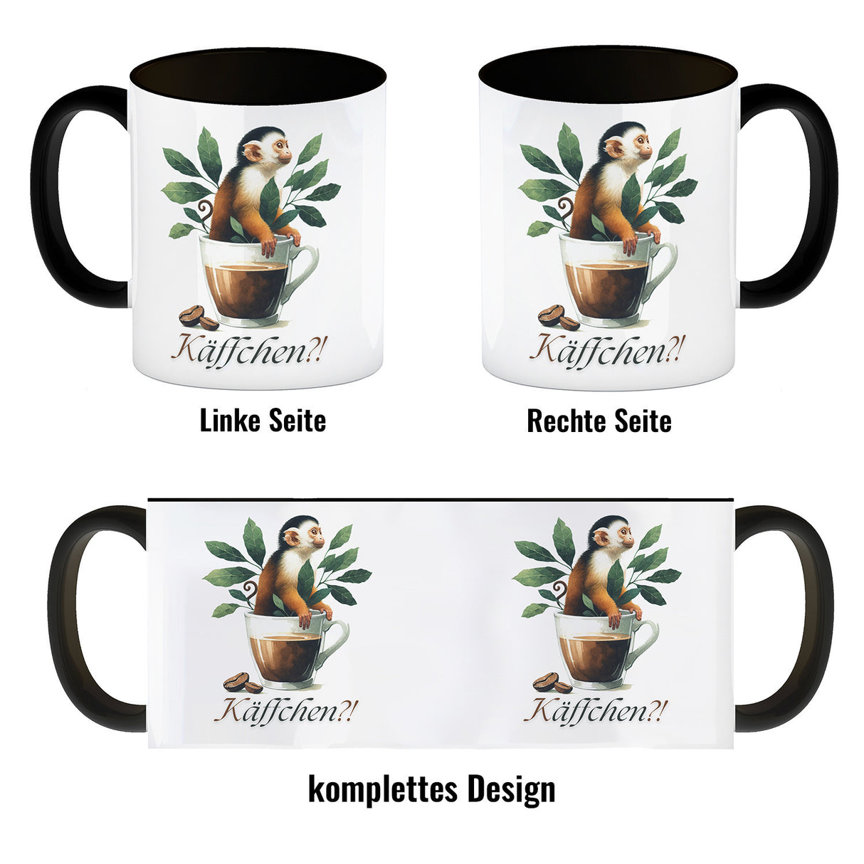Käffchen - Affe in einer Kaffeetasse Kaffeebecher